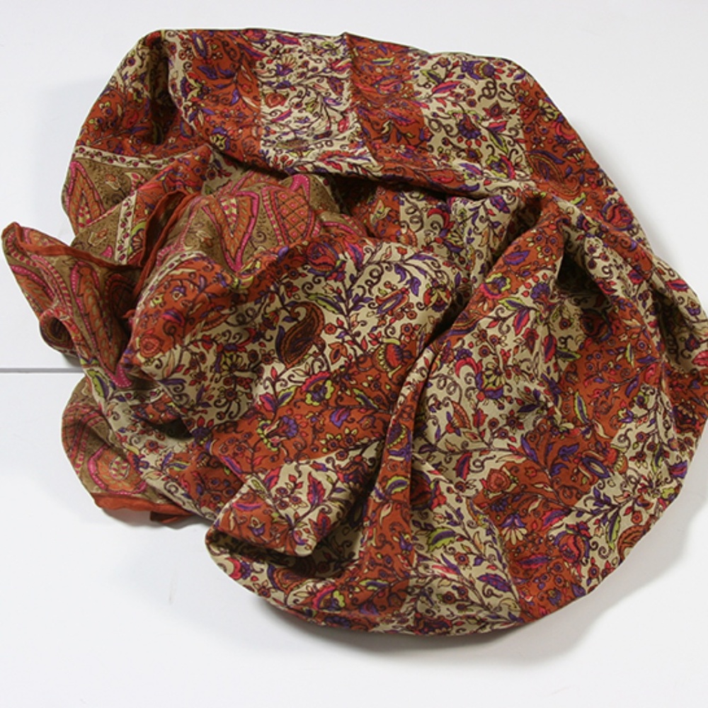 Square Pure Silk Scarf - Picture 5 of 7